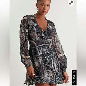 Lulus Clair boho wrap dress